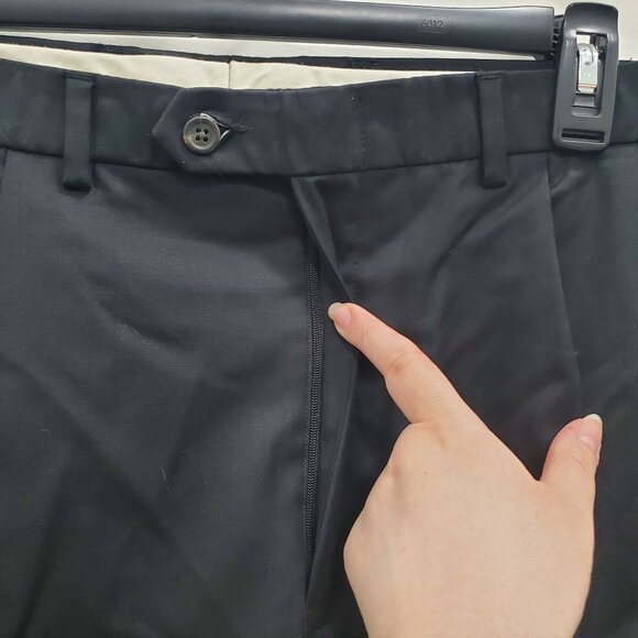 Lauren Ralph Lauren Men's Vintage Black Wool Cuffed Hem Pleated Dress Pant 38x30 - Picture 4 of 6
